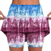 Lcziwo Tennis Skirts for Women with Liner Tie Dye Lightweight Skorts Athletic Running Yoga Stretchy Skirts Casual Dressy Summer 2025 Skorts Multicolor,XXL
