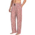 thumbnail image 2 of Balery Men'S Rose Gold Pink Glitter Pants,Sleepwear Pants,Pajama Pants,Pj Bottoms Drawstring And Pockets-Small, 2 of 9