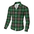thumbnail image 6 of Txeol Men's Business Casual Dress Shirts Slim Fit Long Sleeve Button Down Checkered Shirt Christmas Plaid Work Tops,Mint Green,L, 6 of 9