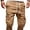 Khaki, variant on EGNMCR Mens Shorts Casual Stretch Flat Front Shorts with Drawstring Workout Beach Cargo Shorts for Men, Gifts