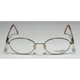 thumbnail image 3 of NEW MARCOLIN 7216 WOMENS/LADIES DESIGNER FULL-RIM LILAC / GOLD COLLECTIBLE ULTIMATE COMFORT FRAME DEMO LENSES 52-19-140 FLEXIBLE HINGES EYEGLASSES/EYEGLASS FRAME, 3 of 9
