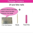 thumbnail image 5 of Uñas postizas cortas cuadradas con punta francesa, brillantes y reutilizables, 24 unidades A32, 5 of 5