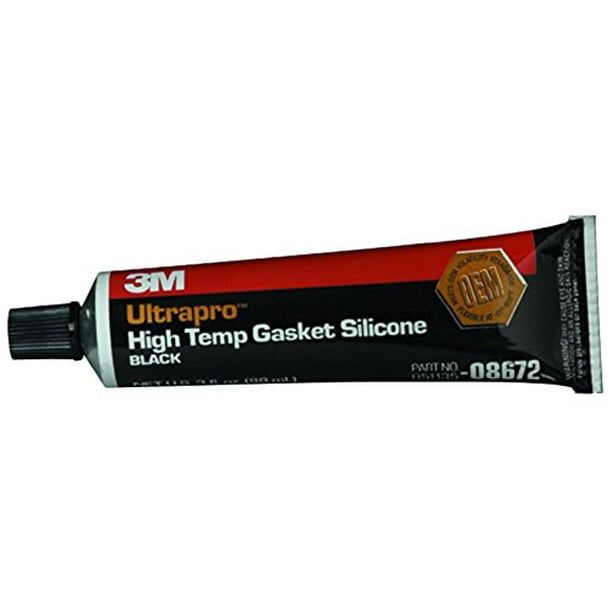 3M 08672 Silicone Sealant, 3 oz Tube, Black