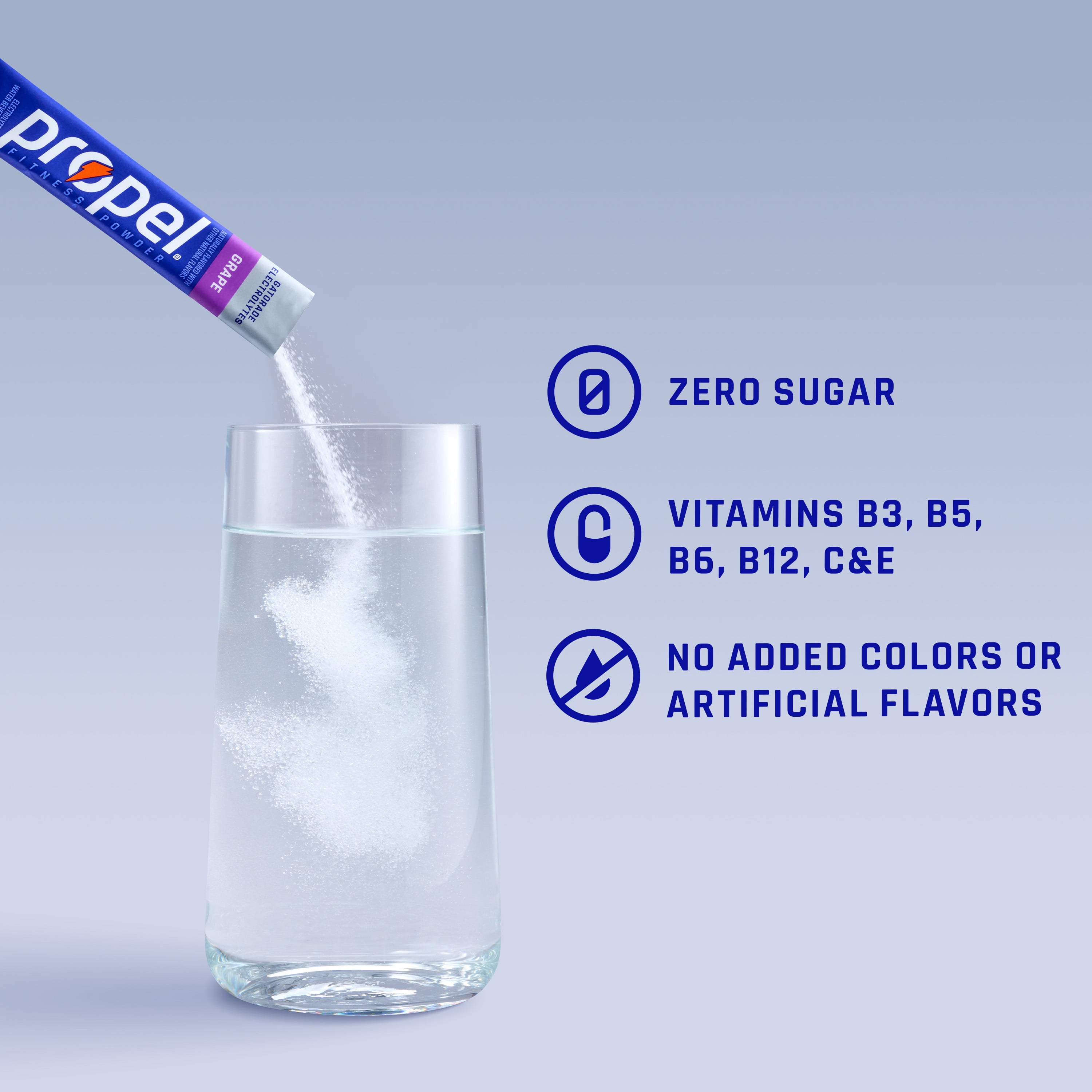 (3 pack) Propel Zero Sugar Black Cherry, On the Go Packs, Electrolyte Powder Drink Mix, 0.11 oz, 8 Count packets