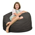 thumbnail image 1 of Ultimate Sack 3 Ft Foam Filled Washable Suede Covered Bean Bag Chair, Grey, 1 of 7