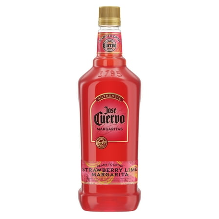 Jose Cuervo Authentic Margarita Strawberry Lime, 9.5% ABV, 1.75 L Plastic Bottle
