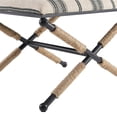 thumbnail image 4 of Riverbay Furniture Metal Black Accent Stool Rectangular Rope Detail 17.5" Assembled, 4 of 8