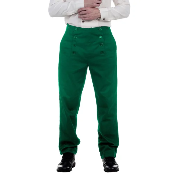 ThePirateDressing Men's Steampunk Victorian High Waist Costume Pants