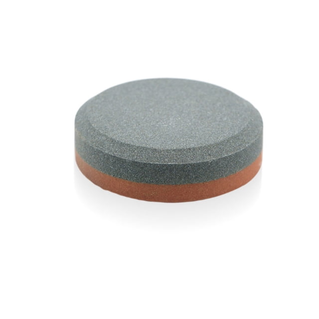 Wosthever Afilador de piedra de forma redonda de doble capa, piedra de afilar práctica, diseño antideslizante, herramientas de afilado para carpintería, Cocina y Comedor pequeño jade rojo azul Wosthever HA060983-03B