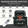thumbnail image 3 of LEGAHOME Lift Recliner, Electric Power Lift Chair with Heat Therapy and Massage, PU Leather Lift Recliner with Cup Holders, USB Port and Side Pocket, Wide Seat Recliner Sofa for Elderly, Black, 3 of 14