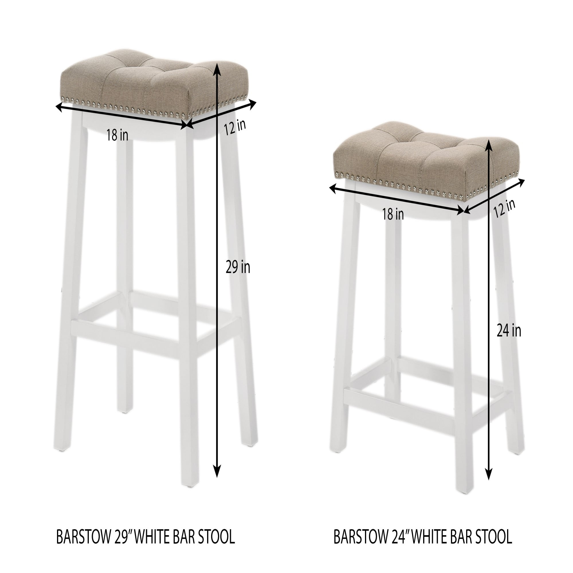 White bar stools online 24 inch