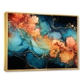 thumbnail image 2 of Designart "Fury In Lightning Alcohol Ink" Abstract Liquid Ink Floater Framed Canvas Art Print, 2 of 5