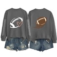 thumbnail image 4 of GZWYHT Football Sweatshirts for Women Funny Sweatshirts Fall Fashion Must Haves Girls Sweatshirt Camping Sweatshirts Gym Sweatshirt Soft Sweatshirts Work Sweatshirt Yoga Sweatshirt，Gray，S, 4 of 7