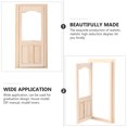 thumbnail image 4 of Dollhouse Solid Wood Door Models Miniature Door Model Wooden Door Model Khaki Wooden Door Craft Miniature Door Decor, 4 of 6