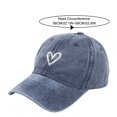 thumbnail image 3 of Gorra de béisbol para mujer con bordado de corazón: gorra de moda para niñas para deportes al aire libre,ajustable,bonita y casual, 3 of 6