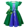 thumbnail image 2 of HAWEE Sœurs Sanderson Hocus Pocus Robe pour Filles Cosplay d'Halloween Sarah Mary Costume de Bal Masqué, avec Sac, 2 of 7
