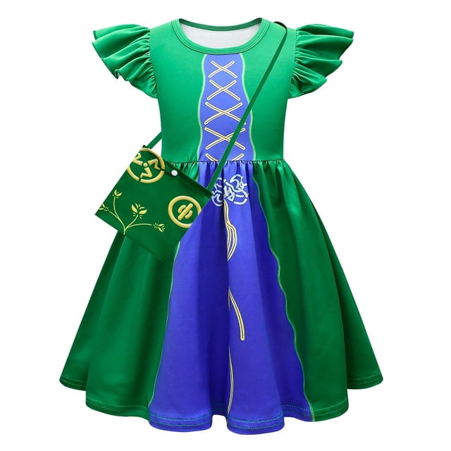 Halloween Hocus Pocus 2 Sarah Marie Sanderson Costume de Cosplay Sorcière Folle 2 Robe de Fête