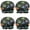 Black Dinosaurs With, variant on Shower Caps,Black Dinosaurs with Weight Tags Waterproof Shower Cap for Women 4 Pieces,Double Reusable Hair Cover for Shower PEVA Elastic Stretch Hem