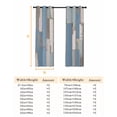 thumbnail image 6 of Fsddascl Blue Wood Grain Blackout Curtains for Bedroom/Living Room, Thermal Insulated Kitchen Curtains, Farmhouse Mottled Striped Plank Grommet Darkening Window Treatment Drapes 27.5"x39"x2, 6 of 6