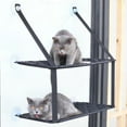 thumbnail image 2 of Pet Life ® 'Cat Laze' Suction Cupped Dual-Leveled Kitty Cat Lounger, 2 of 5