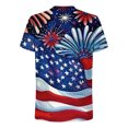thumbnail image 4 of cllios 4th of July Shirts for Men Patriotic Red White and Blue Graphic Tees Regular Fit Round Neck Top Vintage Short Sleeve T Shirt July 4th Mens Gifts, 4 of 5