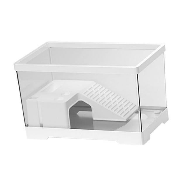 ZLight Turtle Tank Bottom Drainage Terrapin Tortoise Indoor Starter Enclosure edium Decor White M