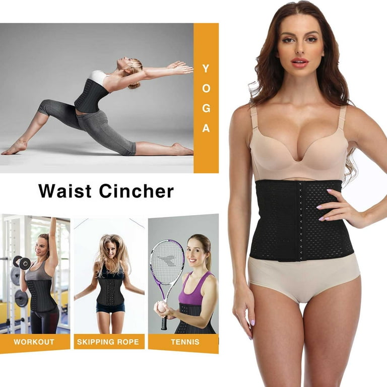 Women’s/Men’s 9 Steel Bone 100% Latex Shapewear Slimming Belt Waist Trainer  Waist Cincher Hot Body Shaper Corset Girdle Training Belly Control