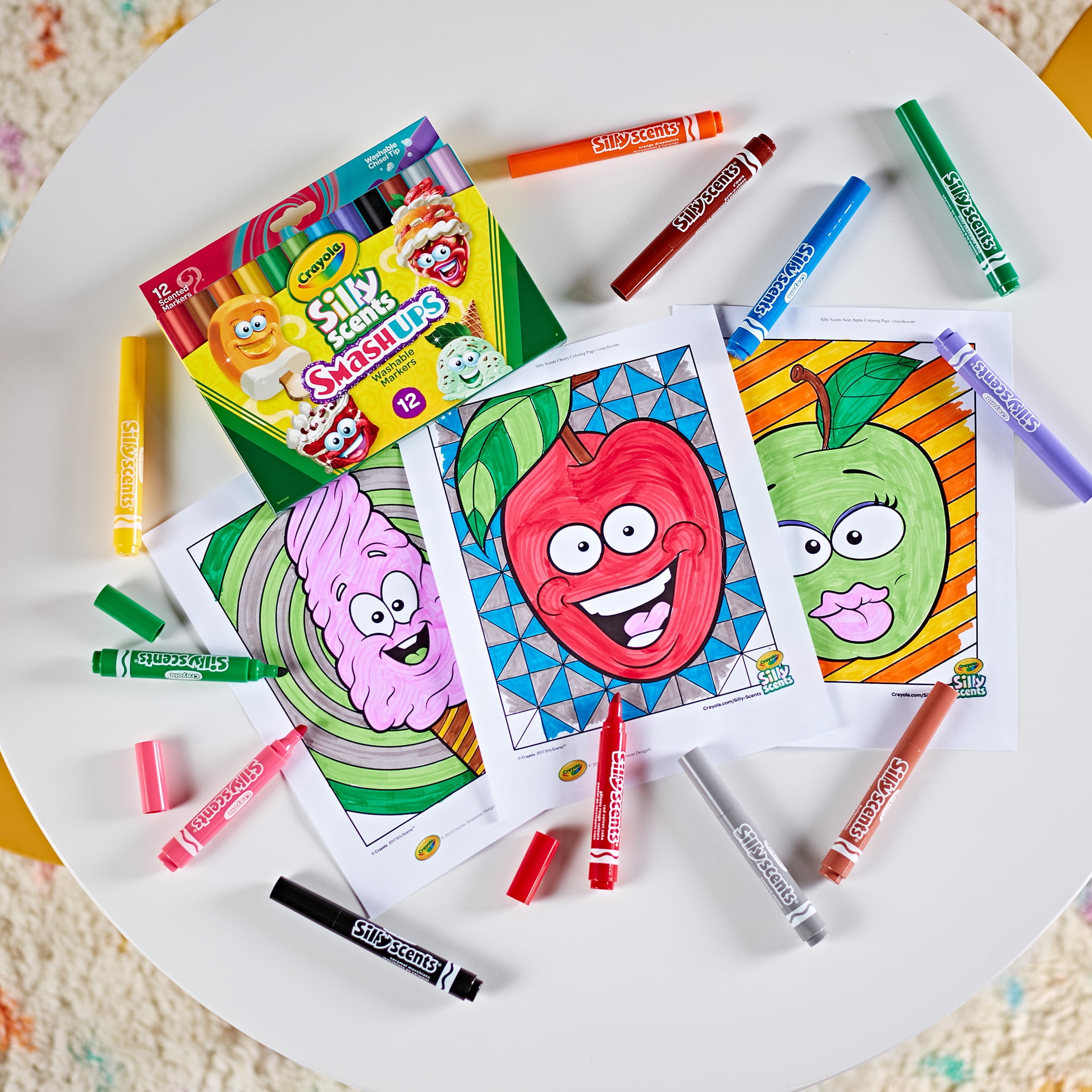 Crayola Wedge Tip Silly Scents Smash Ups Markers, 12 Per Pack, 3 Packs