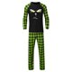 thumbnail image 3 of Conjuntos de pijamas navideños familiares a juego Grinch 2024, pijama de Grinch con parte superior y pantalones de pijama a cuadros, pijama de Grinch para niños y adultos para la familia, Hombres XXL, 3 of 5