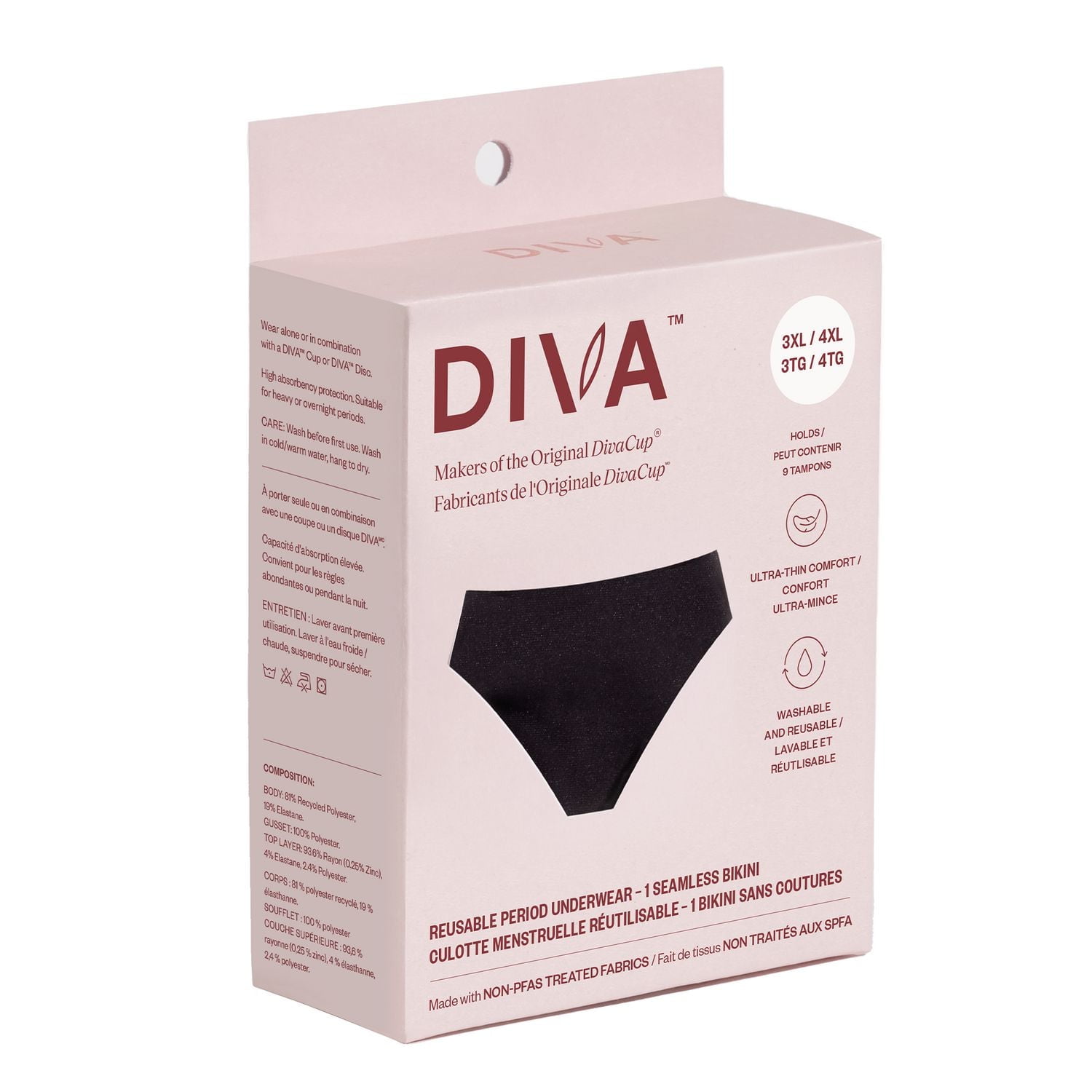 DIVA™ Reusable Period Underwear - 3XL-4XL Ultra-thin