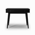 thumbnail image 4 of Camaflexi Solid Pine Wood Mid Century Desk with 1 Drawer, Black Finish, 4 of 7