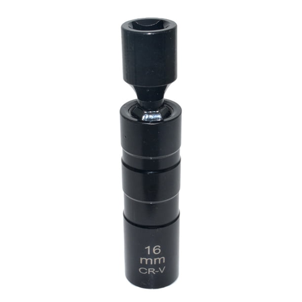 Llave de vaso para bujía FLhrweasw 16 mm magnético 3/8 de pulgada negro