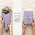 thumbnail image 4 of Waterproof Matte Polka-Dot Gift Wrapping Paper for Bouquets, Gifts, and Floral Arrangements Purple 22" x 22", 4 of 5