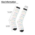 thumbnail image 2 of Goofa Colorful Butterfly Pattern Adult Stockings, Color-Block Knee High Socks, Comfortable and Breathable, Soft and Stretchable, Sports, and Decoration, 2 of 6
