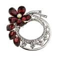 thumbnail image 1 of de Hebilla de Bufandas de Flores de Cristal para con Broches de Imperdible Fernando broche de los anillos de la bufanda de la flor, 1 of 8