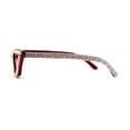 thumbnail image 3 of Full Rhinestone Iced Narrow Cat Eye Diva Sunglasses All Red, 3 of 4