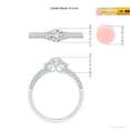 thumbnail image 3 of ANGARA Natural 0.35 Ct. Diamond Classic Ring in 14K White Gold for Women (Ring Size: 3), 3 of 8