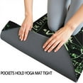 thumbnail image 3 of Math Equations Glowing Green Pattern Hot Yoga Mat Towel Non Slip for Hot Yoga - Quick-Drying Yoga Mat Cover with 4 Corner Pockets with Travel Bag - Hot Yoga Towel Non Slip 70"x26", 3 of 6