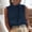 A242 Navy, variant on Xdegoge Sleeveless Cotton Linen Blouses for Women Mandarin Collar Asymmetrical Side Button Tops Casual Summer Tank Tops Lightweight Breathable Shells for Office Work