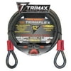Trimax TDL1212 Security Cable w/o Lock 12' Lx12mmSteel Clear Vinyl Sleeve