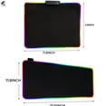 thumbnail image 2 of PULLIMORE RGB LED Gaming Mouse Pad Extra Large & Soft USB Wired Keyboard Mouse Mat Glowing Mousepad with 14 Lighting Modes for PC Laptop Computer (Large 31.5 x 11.8 inches), 2 of 8