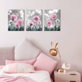 thumbnail image 4 of Bathroom Wall Art Pink Dandelion Wall Art - Black and White Flower Rustic Simple Life Style Minimalist Canvas Print for Bathroom Bedroom Kitchen Home Wall Decor, 4 of 6