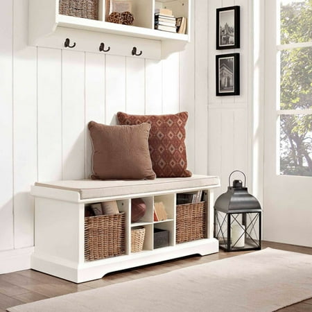 entryway bench storage crosley brennan multiple colors furniture walmart benches indoor