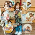 thumbnail image 6 of Pioneer Flower Floral Print Pattern Kids Aprons for Girls and Boys,Adjustable Neck Strap Toddler Aprons for Kids Cooking Baking, 6 of 7