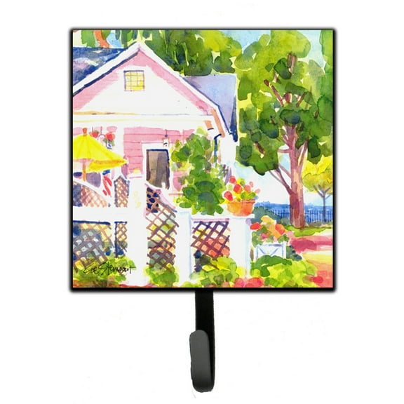 Carolines Treasures 6130SH4 White Cottage at the beach Leash or Key Holder 7Hx4.25W multicolor