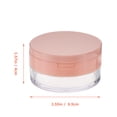 thumbnail image 2 of KAKOWELY Portable Empty Powder Case Mirror Loose Powder Container Makeup Case with Powder Puff (Pink),2.56"X2.56"X1.57", 2 of 5