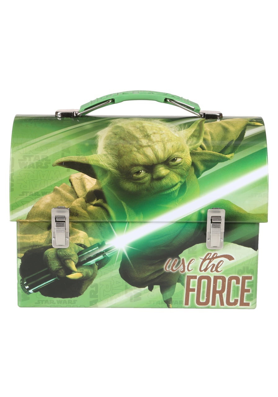 Metal Dome Top Lunch Box / Storage Tin Yoda Star Wars BNWT 