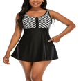 thumbnail image 1 of CNKOO Maillots de Bain pour Femmes Robe Imprimé Géométrique Culottes Maillot de Bain Deux Pièces, 1 of 5