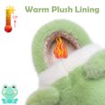 thumbnail image 4 of Drecage Toddler Kids Cute Frog Slippers Boys Girls Winter Warm Fuzzy Bedroom House Shoes, 4 of 6