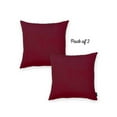 thumbnail image 2 of Honey Set of 2 Decorative Throw Pillow Cover Solid Color 16" x 16" Claret Red Square Pillowcase for Couch, Bedding, 2 of 4
